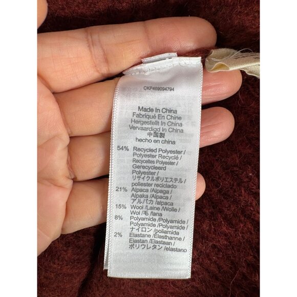 Madewell‎ Cable Havener Pullover Sweater hthr auburn sz XXL - Picture 4 of 7